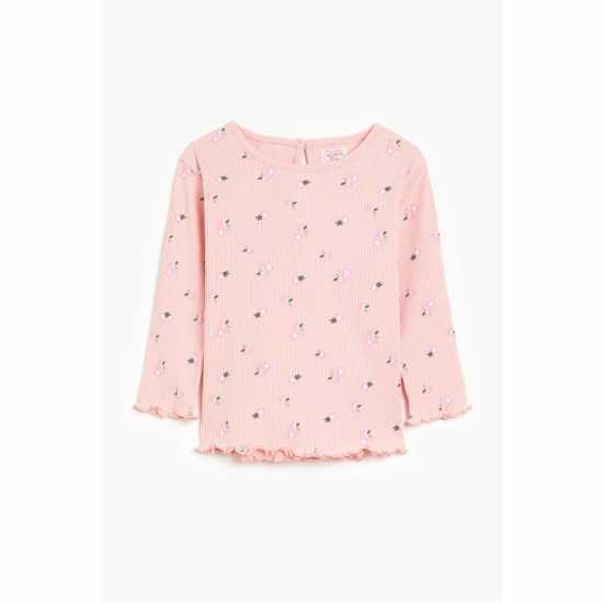 Girls Floral Ribbed T-Shirt And Legging Set Pink/multi  Бебешки дрехи