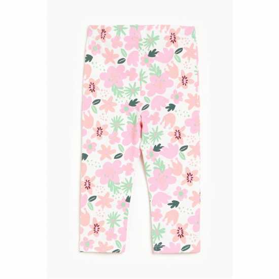 Girls Floral Ribbed T-Shirt And Legging Set Pink/multi  Бебешки дрехи
