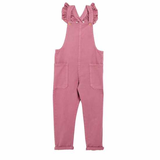 Girls Dungaree And T-Shirt Set Burgundy Pink  Детски тениски и фланелки