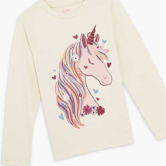 Younger Girls 2 Pack Unicorn T-Shirts  Детски тениски и фланелки
