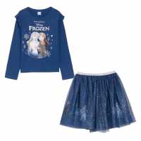Character Girls Frozen Frill Sleeve Top & Tulle Skirt Set  Детски тениски и фланелки