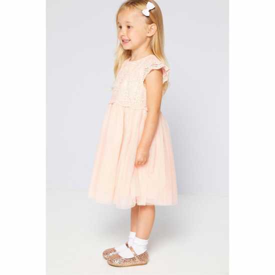 Flower Girl Dress With Glitter Mesh  Детски поли и рокли