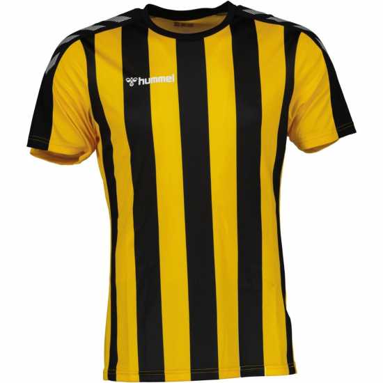 Hummel Stripe Jersey Juniors Черно/Спортно Жълто Футболни тренировъчни горнища