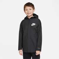 Nike Sportswear Storm-FIT Windrunner Big Kids' (Boys') Jacket Black/White Детски якета и палта