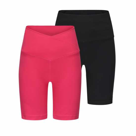 Slazenger Дамски Шорти Cycling Shorts Womens Малина/Черно Дамски къси панталони