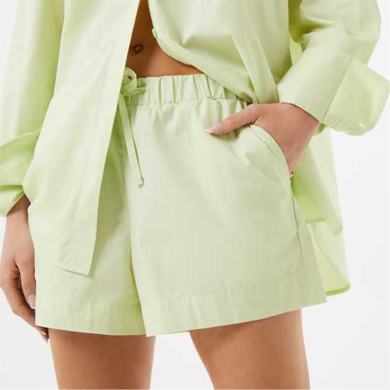 Jack Wills Cotton Shorts Green Дамски къси панталони
