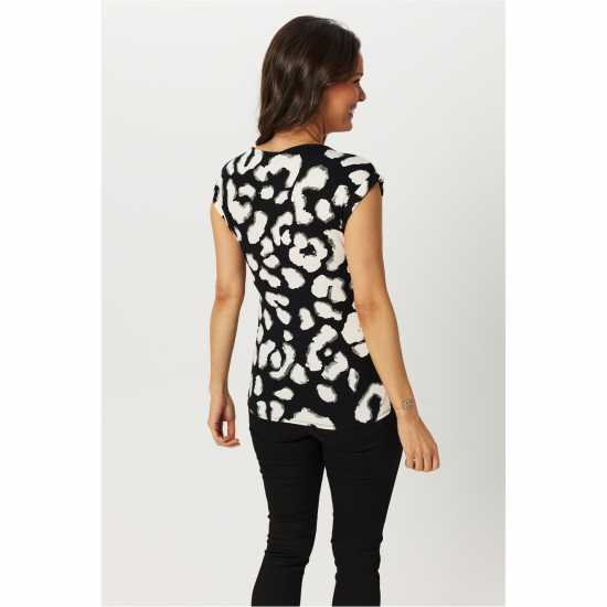 Biba Women's Jersey Trim Short-Sleeve Blouse  