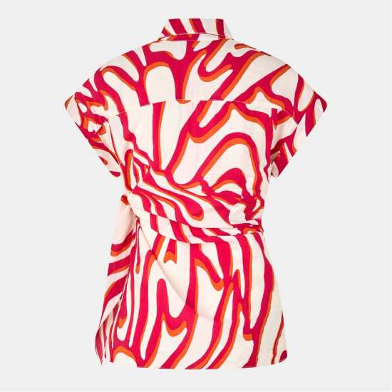 Дамски ризи и тениски Biba Tie Cap Sleeve Shirt Biba Tie Cap Sleeve Shirt Дамски ризи и тениски