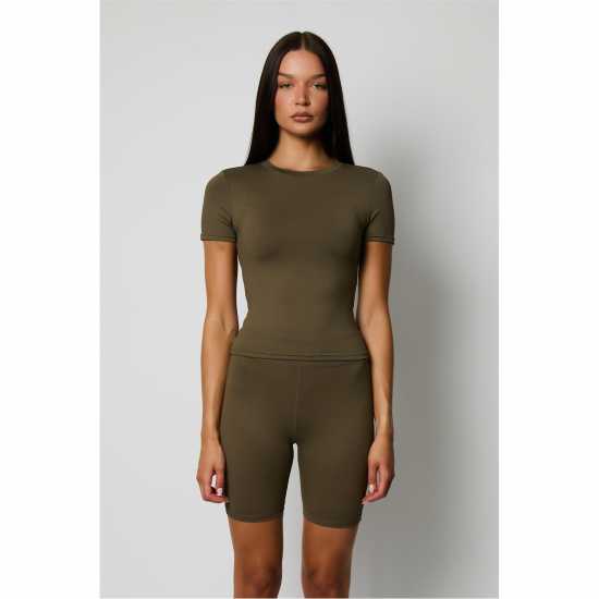 Дамски Шорти Honeyz Signature Shorts Womens Хаки Дамски къси панталони