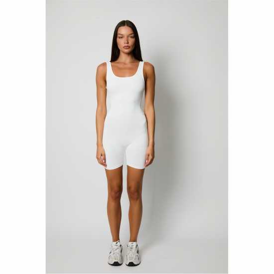 Дамски къси панталони Honeyz Signature Romper Suit Womens Бяло Honeyz Signature Romper Suit Womens Бяло Дамски къси панталони