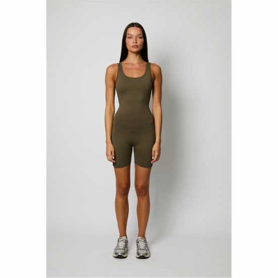 Honeyz Signature Romper Suit Womens Хаки Дамски къси панталони