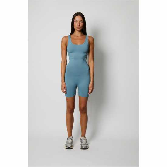 Дамски къси панталони Honeyz Signature Romper Suit Womens Синьо Honeyz Signature Romper Suit Womens Синьо Дамски къси панталони