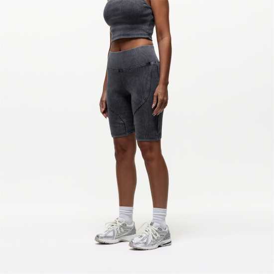 Дамски къси панталони Good For Nothing Ribbed Shorts Acid Wash Good For Nothing Ribbed Shorts Acid Wash Дамски къси панталони