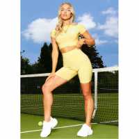 Missy Empire Cycle Shorts Лимон Дамски къси панталони