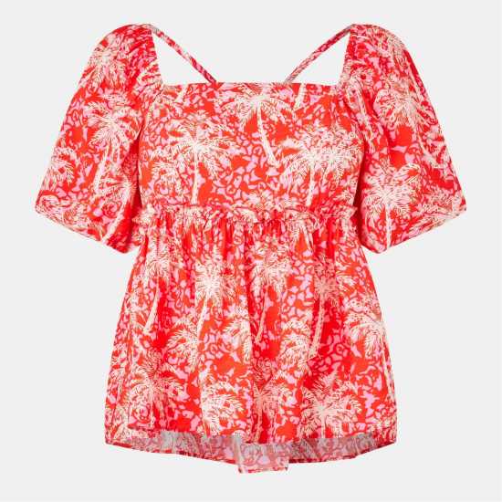 Biba Women's Square Neck Short-Sleeve Blouse  