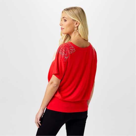 Biba Heat Seal Top Червено Дамски ризи и тениски