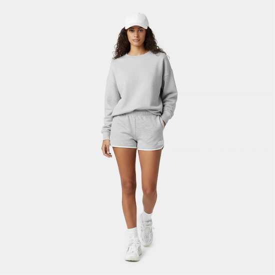 Jack Wills Women's Fleece Jogger Shorts Сив марл 