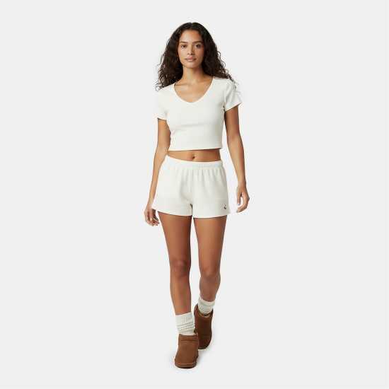 Jack Wills Women's Pointelle Fleece Jogger Shorts Jack Wills Women's Pointelle Fleece Jogger Shorts