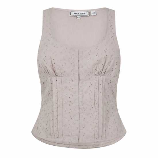 Jack Wills Broderie Corset Top  Дамски ризи и тениски