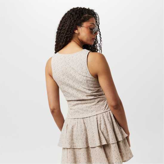 Jack Wills Broderie Corset Top  Дамски ризи и тениски