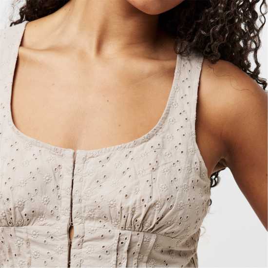 Jack Wills Broderie Corset Top  Дамски ризи и тениски