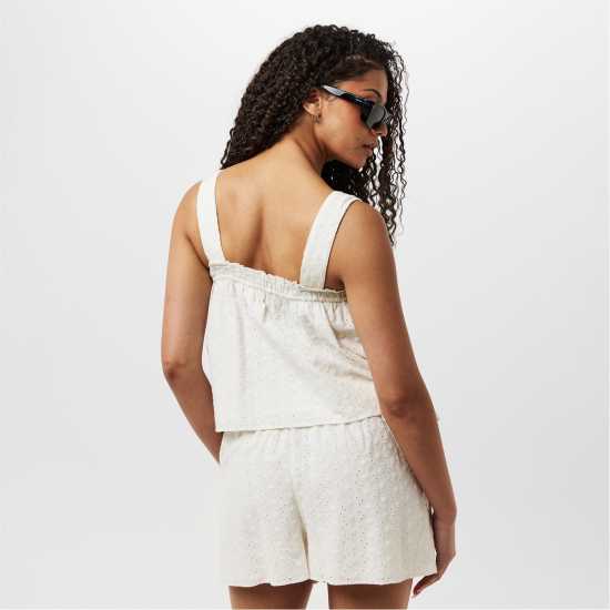 Дамски ризи и тениски Jack Wills Broderie Shirred Top Jack Wills Broderie Shirred Top Дамски ризи и тениски