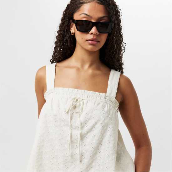 Дамски ризи и тениски Jack Wills Broderie Shirred Top Jack Wills Broderie Shirred Top Дамски ризи и тениски