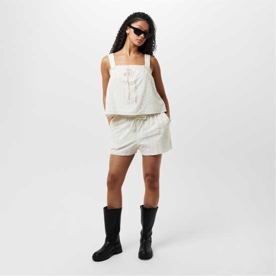 Дамски ризи и тениски Jack Wills Broderie Shirred Top Jack Wills Broderie Shirred Top Дамски ризи и тениски