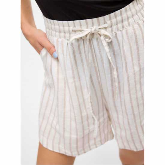 Vero Moda Linn Wvn Shorts Ld99 Снежно бяло/Райета 