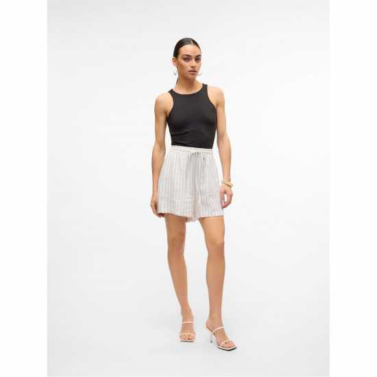 Vero Moda Linn Wvn Shorts Ld99 Снежно бяло/Райета 