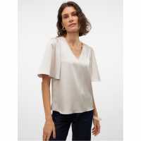 Vero Moda Lovie Vnck Top Ld99 Pumice Stone Дамски ризи и тениски