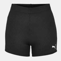 Puma Ribbed Hot Pants Womens Черен Комбо Puma Clothing