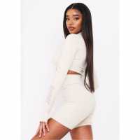 Missy Empire Sport Ruched Bum Gym Shorts Пясък Дамски къси панталони