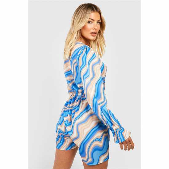 Influence Long-Sleeve Wrap Playsuit  