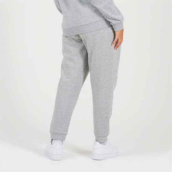 Brave Soul Womens Plus Size Solid Colour Jogging Bottoms Grey Marl 