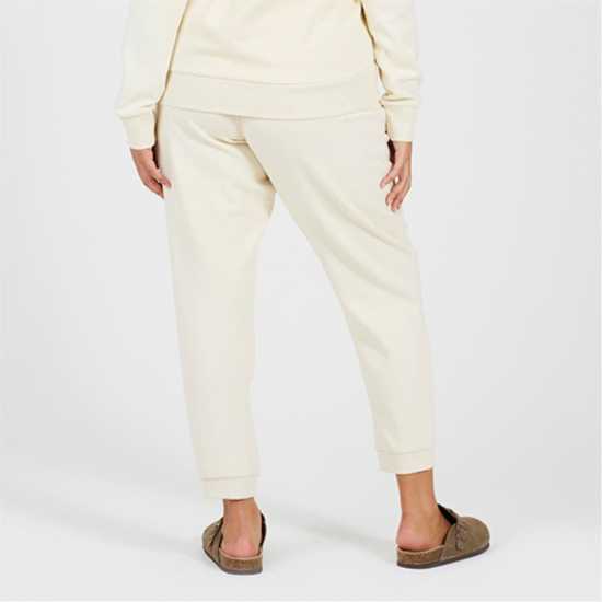 Brave Soul Womens Plus Size Solid Colour Jogging Bottoms Cream 
