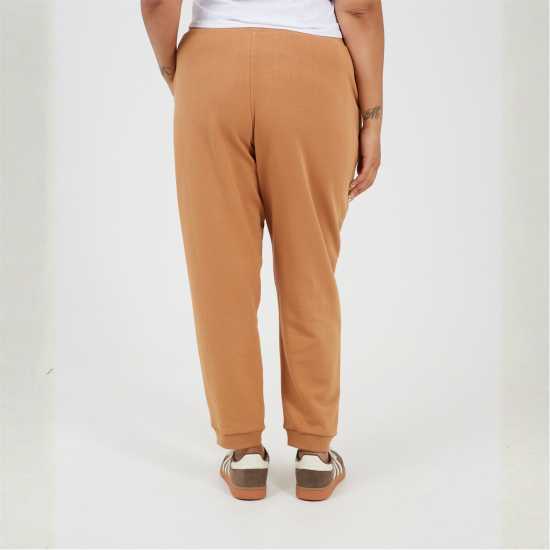 Brave Soul Womens Plus Size Solid Colour Jogging Bottoms Camel 