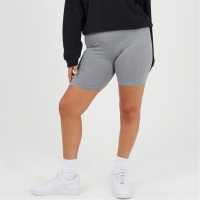 Brave Soul Womens Plus Size Grey Marl Cycling Shorts  