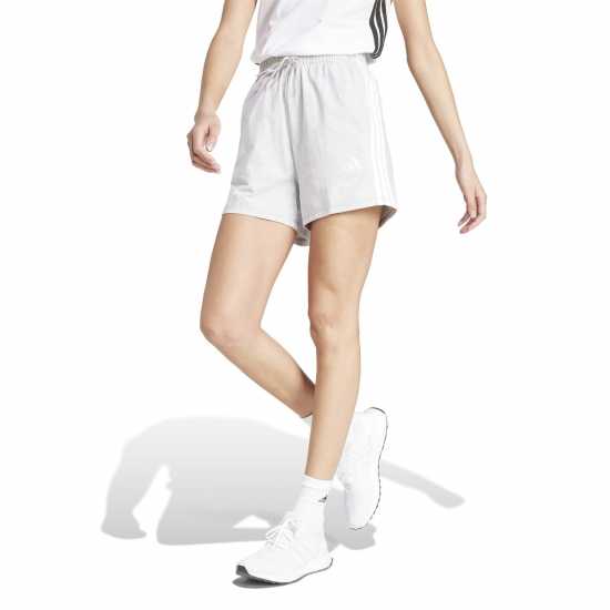 Adidas Дамски Шорти Essentials 3 Stripe Shorts Womens Сиво Дамски къси панталони