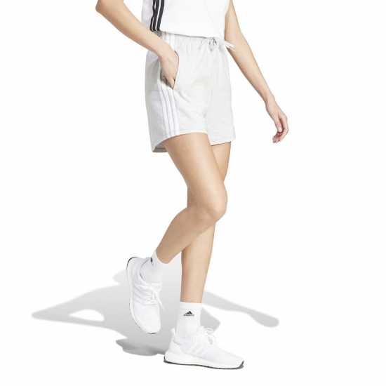 Adidas Дамски Шорти Essentials 3 Stripe Shorts Womens Сиво Дамски къси панталони
