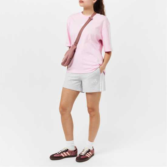Adidas Дамски Шорти Essentials 3 Stripe Shorts Womens Сиво Дамски къси панталони