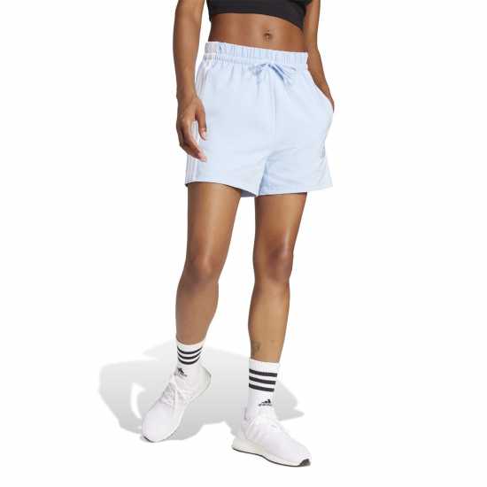 Adidas Дамски Шорти Essentials 3 Stripe Shorts Womens Свети синьо Дамски къси панталони