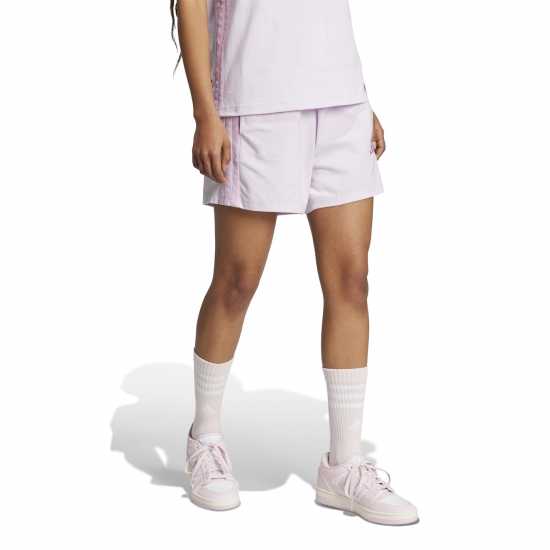 Дамски къси панталони Adidas Дамски Шорти Essentials 3 Stripe Shorts Womens Lavender Adidas Дамски Шорти Essentials 3 Stripe Shorts Womens Lavender Дамски къси панталони