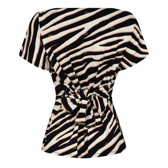 Дамски ризи и тениски Biba Tie Front Top Зебра Печат Biba Tie Front Top Зебра Печат Дамски ризи и тениски