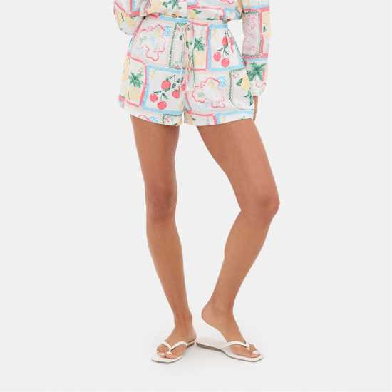 Printed Crepe Short  Дамски къси панталони