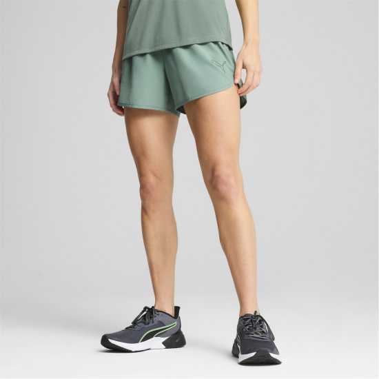 Puma W Mass Merchants Woven Short Tracksuit Womens Green Moon 