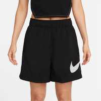 Nike Sportswear Essential Women's High-Rise Woven Shorts Black/White Дамски къси панталони