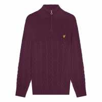 Lyle And Scott Lyle Cable Knt 1/4Z Sn99