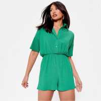 I Saw It First Textured Utility Playsuit