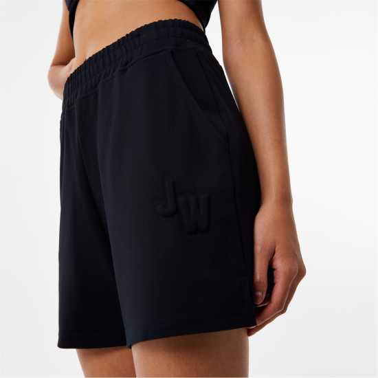 Jack Wills Embossed Logo Shorts Black Дамски къси панталони